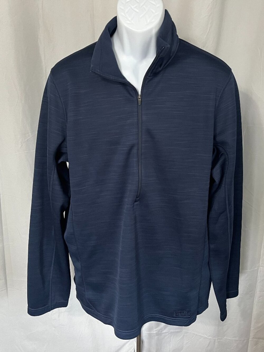 🏔️ STIO Men's XL Dark Blue Marled 1/2 Zip Performance Jacket EUC 🏔️